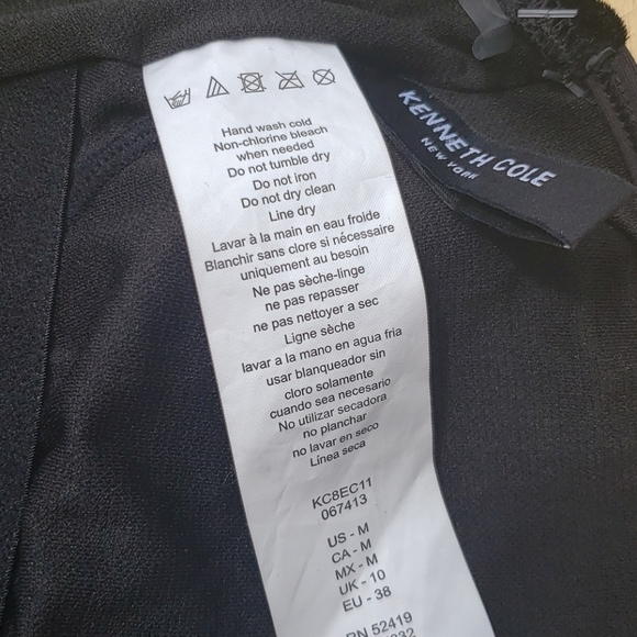 NWT - Kenneth Cole Black One-Shoulder One Piece Swimsuit - Picture 6 of 7